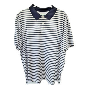 Columbia PFG Vented Polo Shirt Short Sleeve Men's size XL White Navy Omnishade